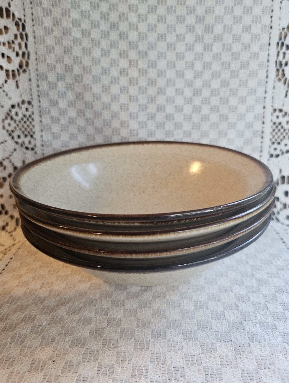 Vintage Crestone Stoneware Bowls Set